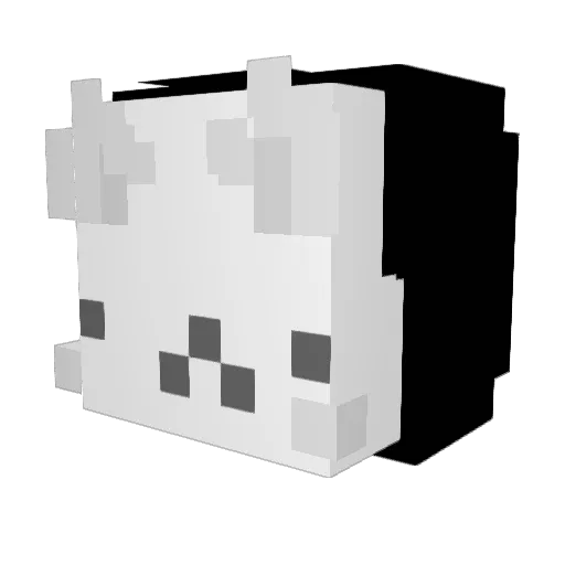 AngelaSerebro Minecraft avatar head, 3D render