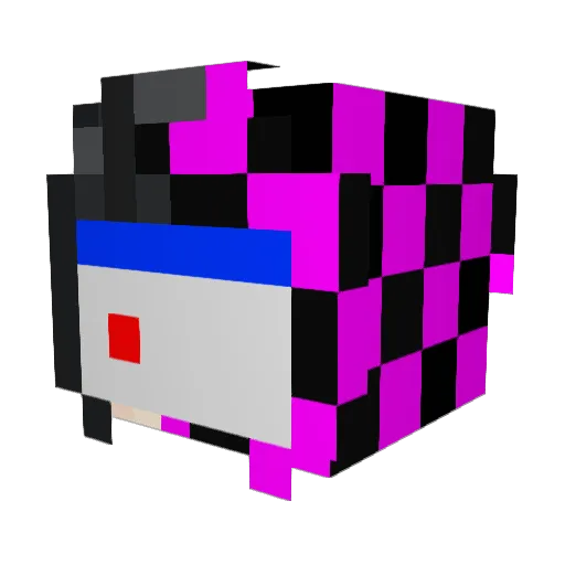AngelaSoldierXD Minecraft avatar head, 3D render