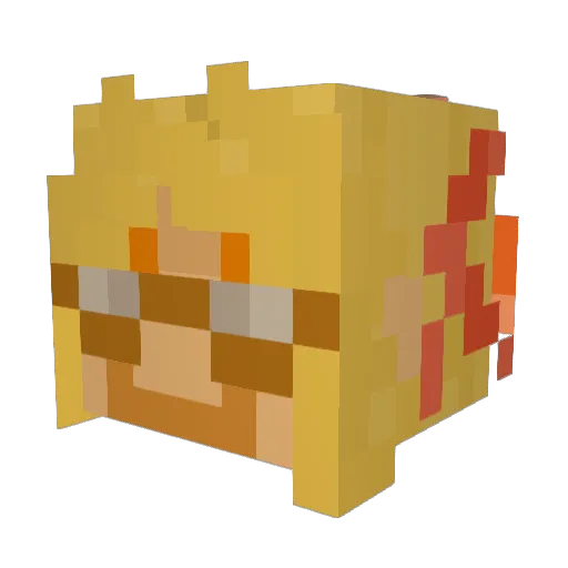Angelathe2nd Minecraft avatar head, 3D render