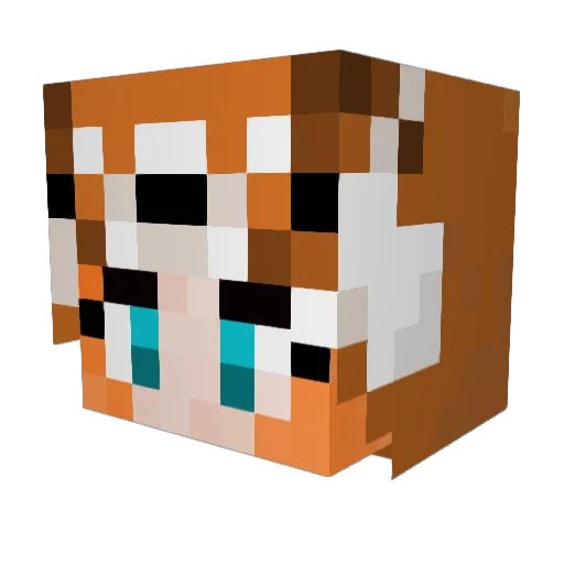 Angelay Minecraft avatar head, 3D render