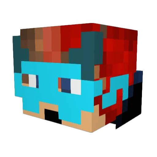 Angelbar98 Minecraft avatar head, 3D render