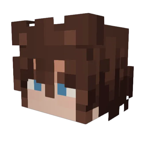 Angelblossoms Minecraft avatar head, 3D render