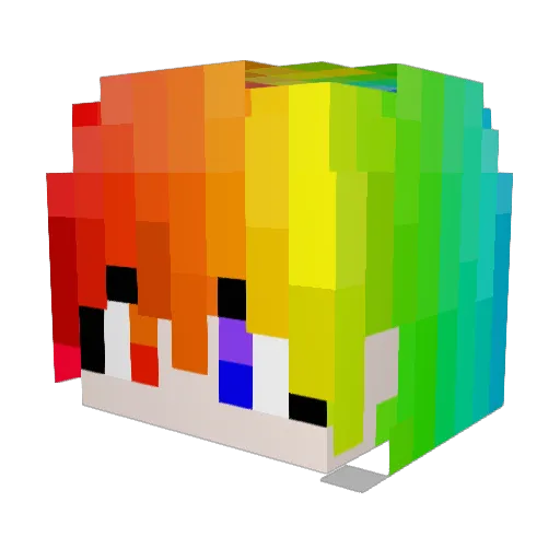 Angeldamon Minecraft avatar head, 3D render