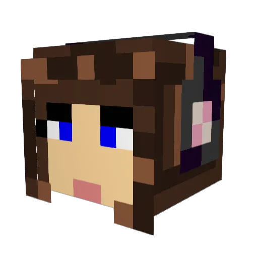 Angeldd79 Minecraft avatar head, 3D render