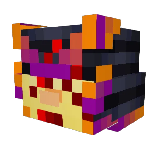 Angelelvro Minecraft avatar head, 3D render