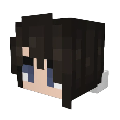 AngelesisCraft Minecraft avatar head, 3D render