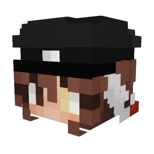 Angeliaavy Minecraft avatar head, 3D render