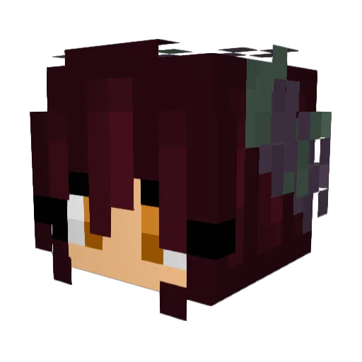 AngelicAlpha Minecraft avatar head, 3D render