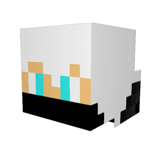 AngelicKMH Minecraft avatar head, 3D render