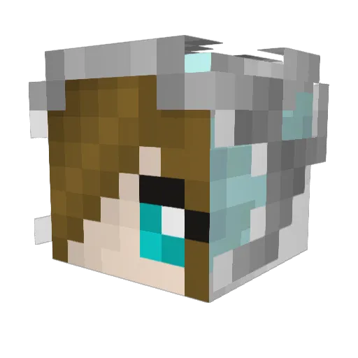 AngelicKnight66 Minecraft avatar head, 3D render