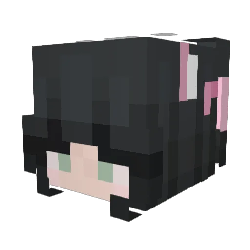 AngelicNix Minecraft avatar head, 3D render