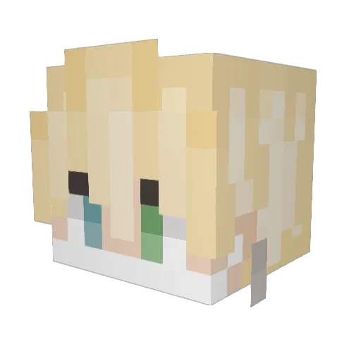 AngelicR Minecraft avatar head, 3D render