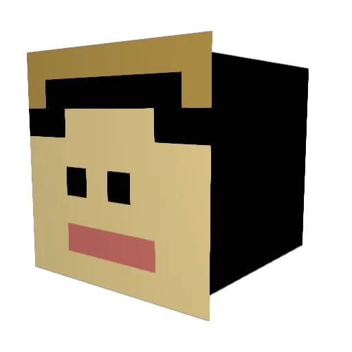 AngelicTuna Minecraft avatar head, 3D render