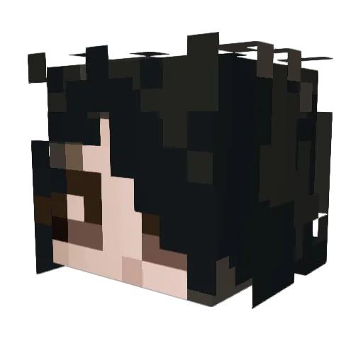 AngelicVamp75 Minecraft avatar head, 3D render