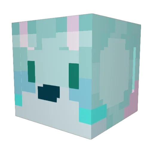 AngelicVulpi Minecraft avatar head, 3D render