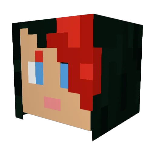 Angelic_Hellion Minecraft avatar head, 3D render