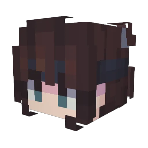Angelica257 Minecraft avatar head, 3D render