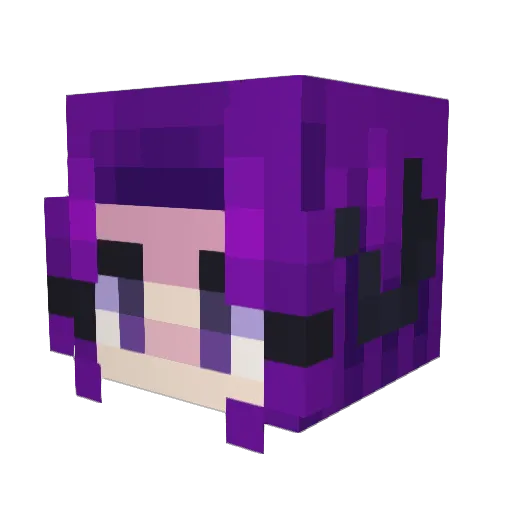 AngelicaVTBR Minecraft avatar head, 3D render