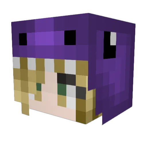 Angelicc14 Minecraft avatar head, 3D render