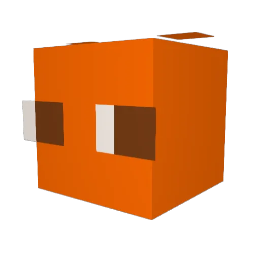 Angelichee Minecraft avatar head, 3D render
