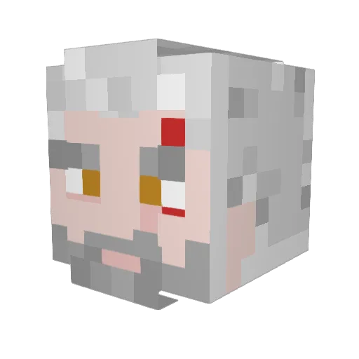 Angelico594 Minecraft avatar head, 3D render
