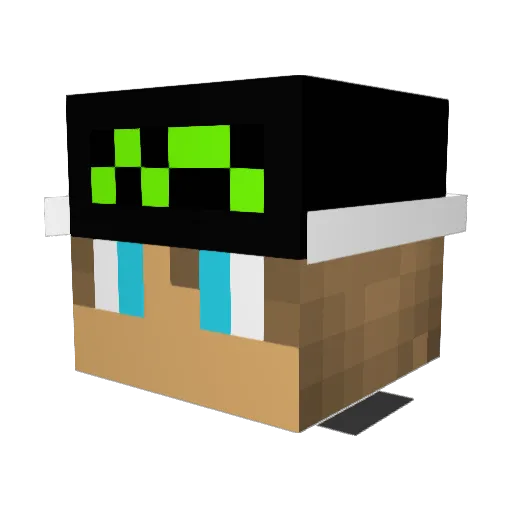 Angelicus Minecraft avatar head, 3D render