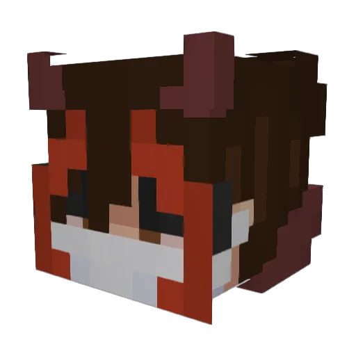Angelifer Minecraft avatar head, 3D render
