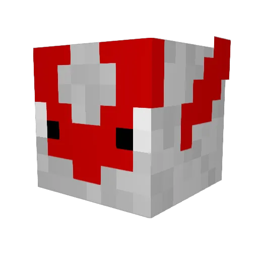 Angelikat Minecraft avatar head, 3D render
