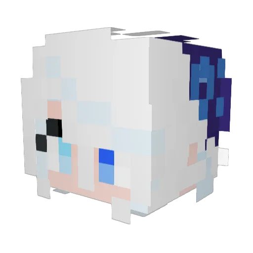 Angelina070 Minecraft avatar head, 3D render
