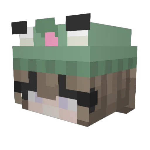 AngelinaK0302 Minecraft avatar head, 3D render