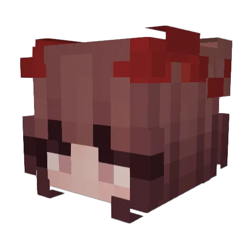 AngelineCA Minecraft avatar head, 3D render