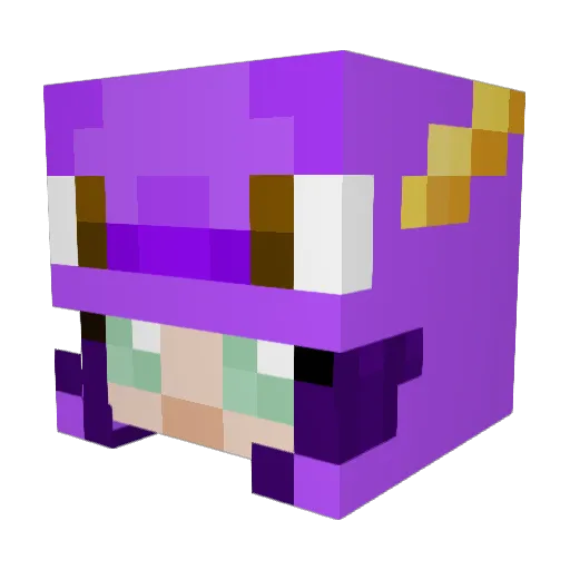 AngelisaWizard Minecraft avatar head, 3D render