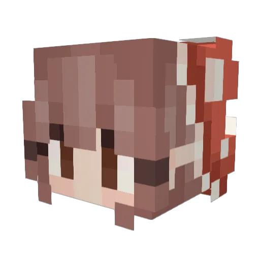 Angelixx110 Minecraft avatar head, 3D render