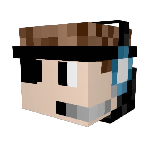Angelking007 Minecraft avatar head, 3D render