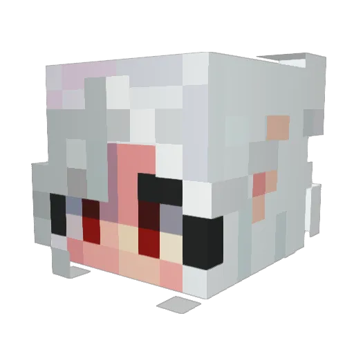 Angelkitti Minecraft avatar head, 3D render