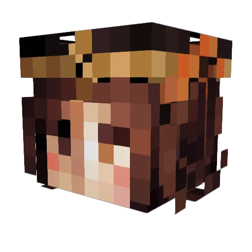 Angelkyle Minecraft avatar head, 3D render