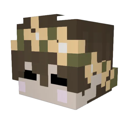 Angell_Face Minecraft avatar head, 3D render