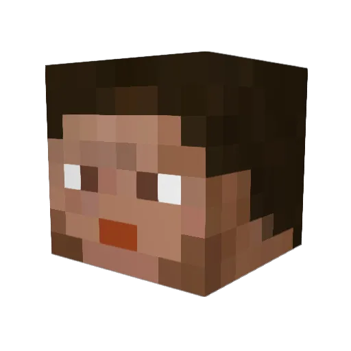 Angelle1986 Minecraft avatar head, 3D render
