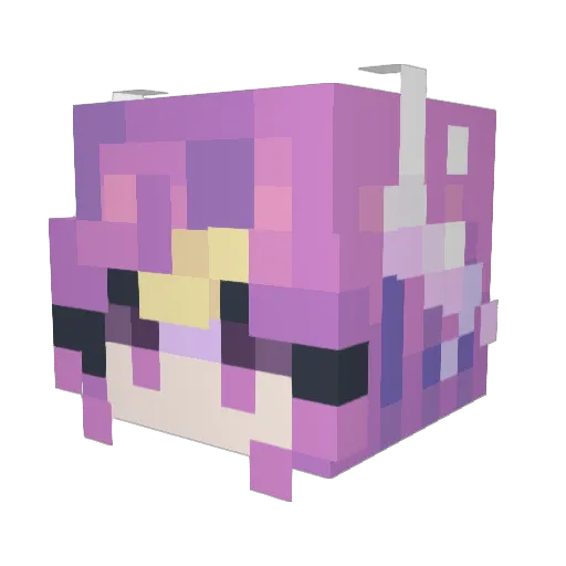 AngelleVT Minecraft avatar head, 3D render