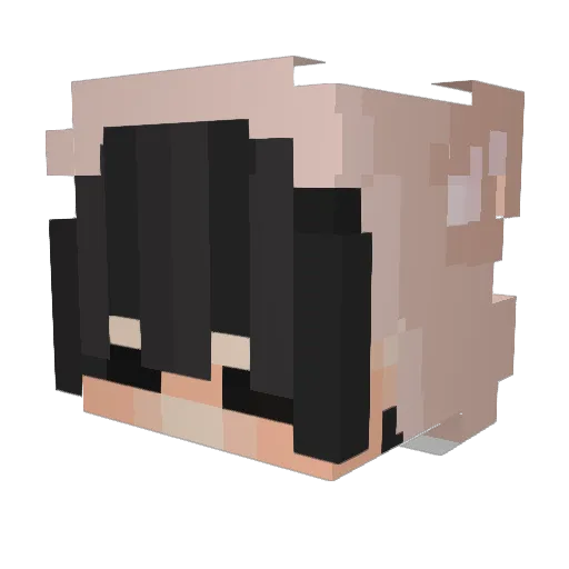 Angelmato Minecraft avatar head, 3D render