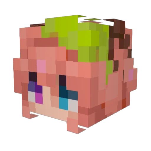 Angelnyth Minecraft avatar head, 3D render