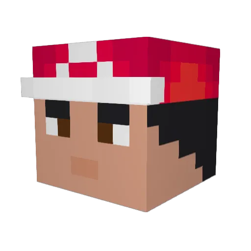 Angelo2101 Minecraft avatar head, 3D render