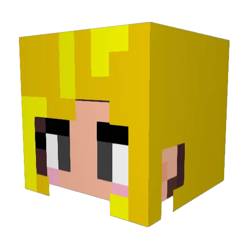 AngeloBee Minecraft avatar head, 3D render