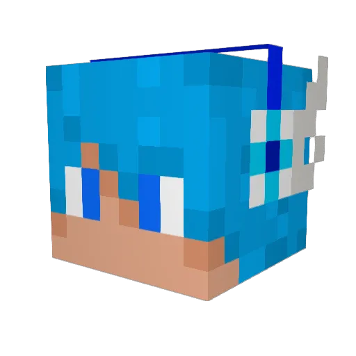 AngeloGamerXD Minecraft avatar head, 3D render