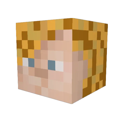 AngeloGiu Minecraft avatar head, 3D render