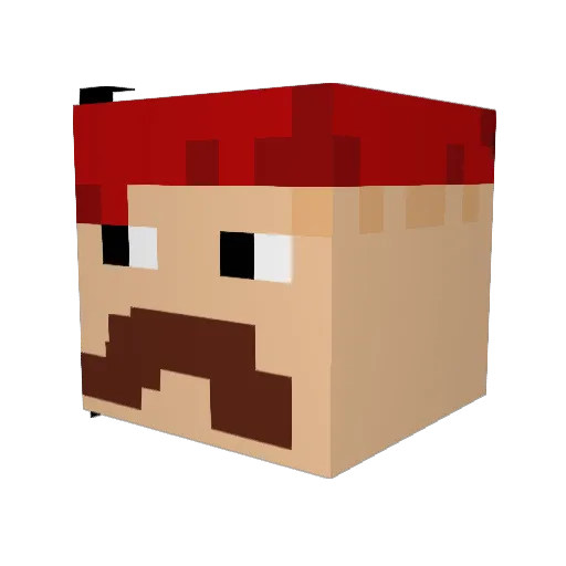 AngeloIstheman Minecraft avatar head, 3D render