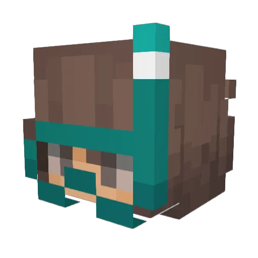 AngeloSC Minecraft avatar head, 3D render