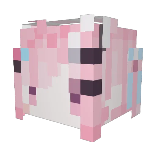 Angelo_oWo Minecraft avatar head, 3D render