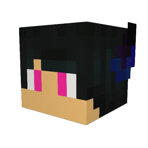 Angelodu02 Minecraft avatar head, 3D render