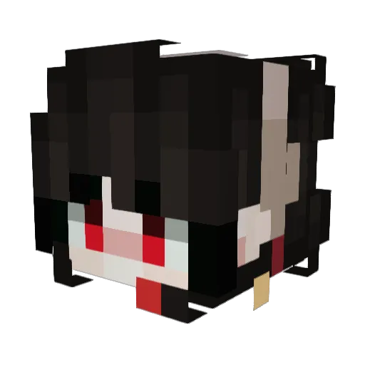 AngelofDeath_16 Minecraft avatar head, 3D render